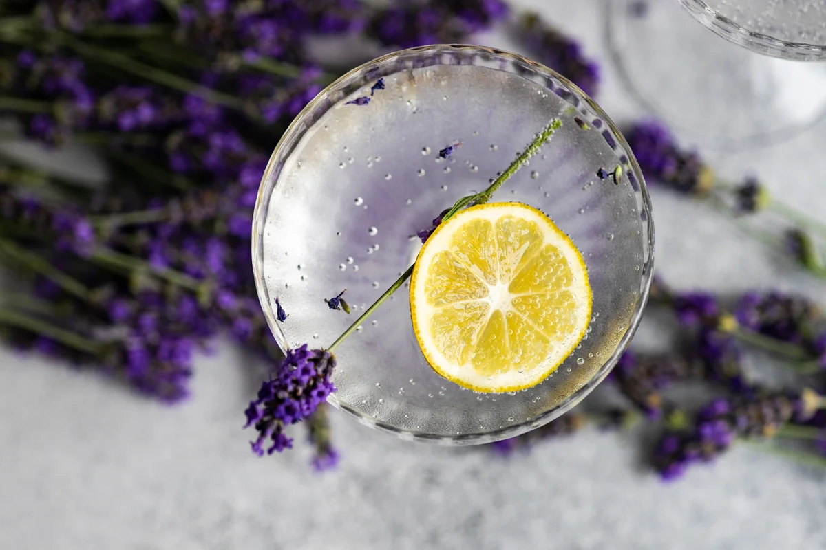 bubbly lavender martini