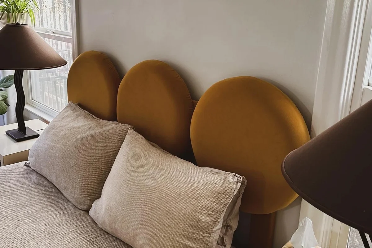 Trendy Triplet Velvet Headboard