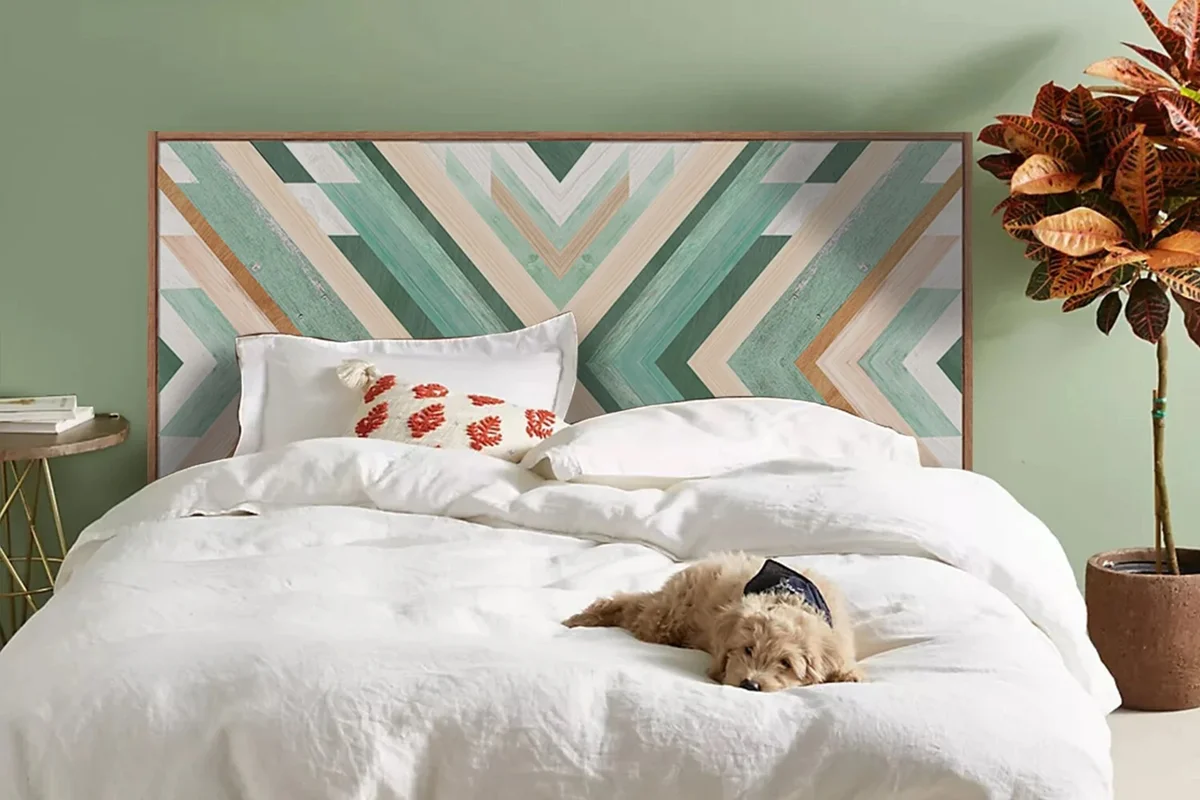 Peel and Stick Headboard Decal Sage Green