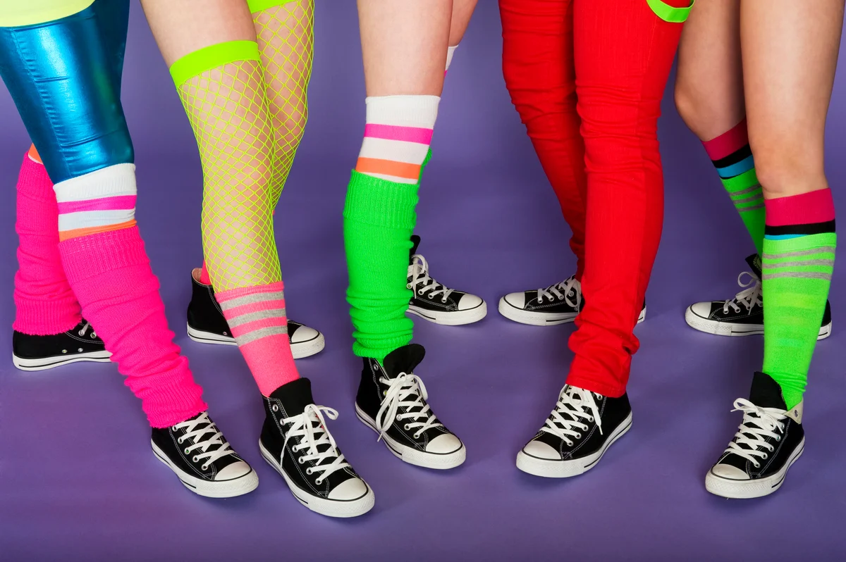 bright neon socks