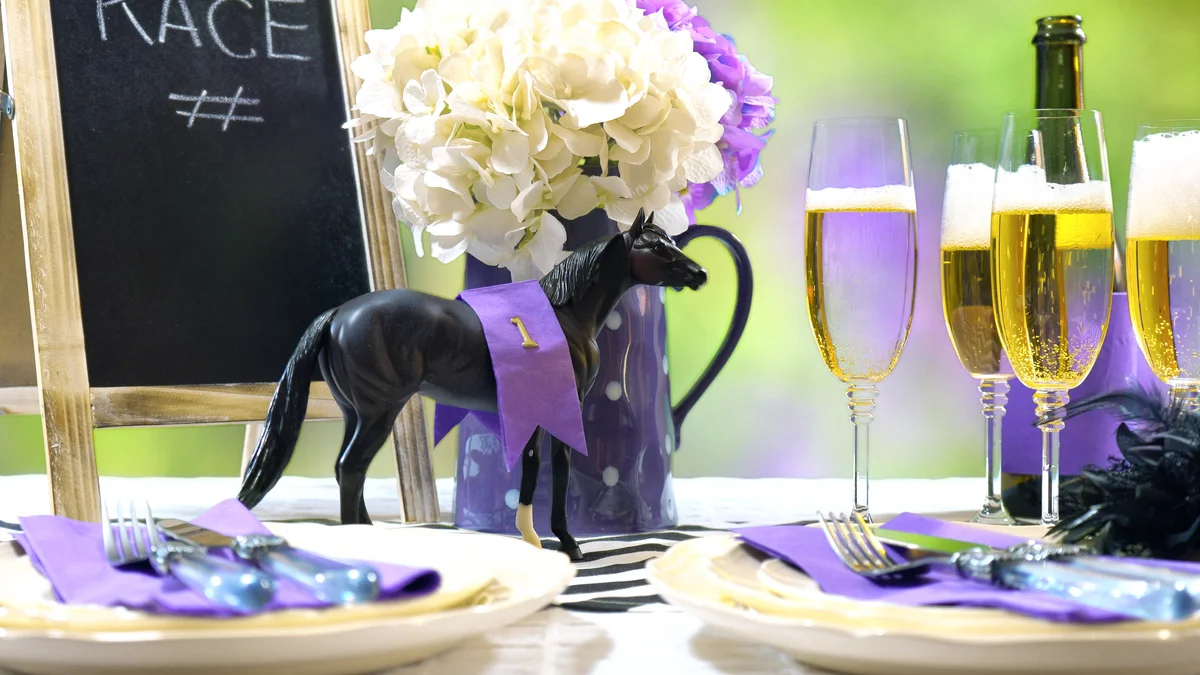 Elegant derby party decor