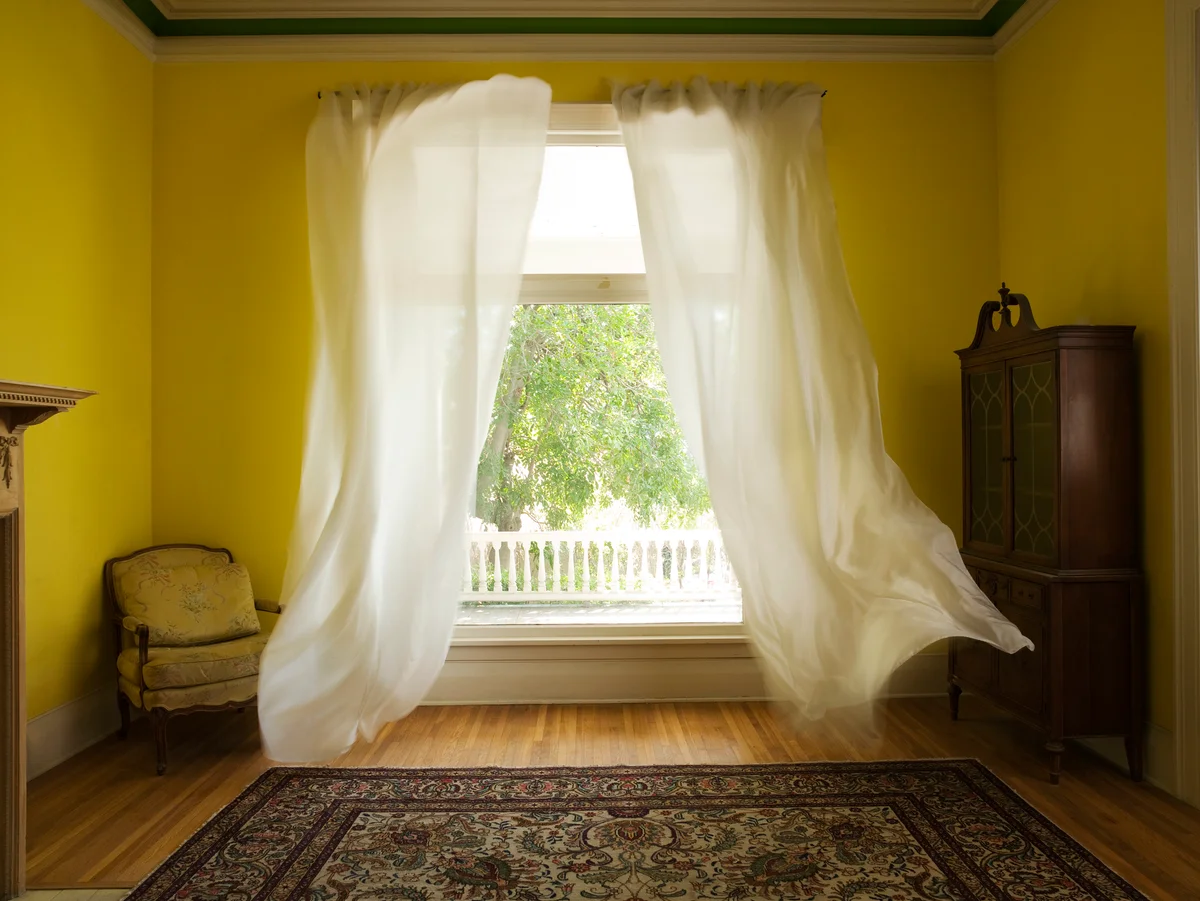 open living room window