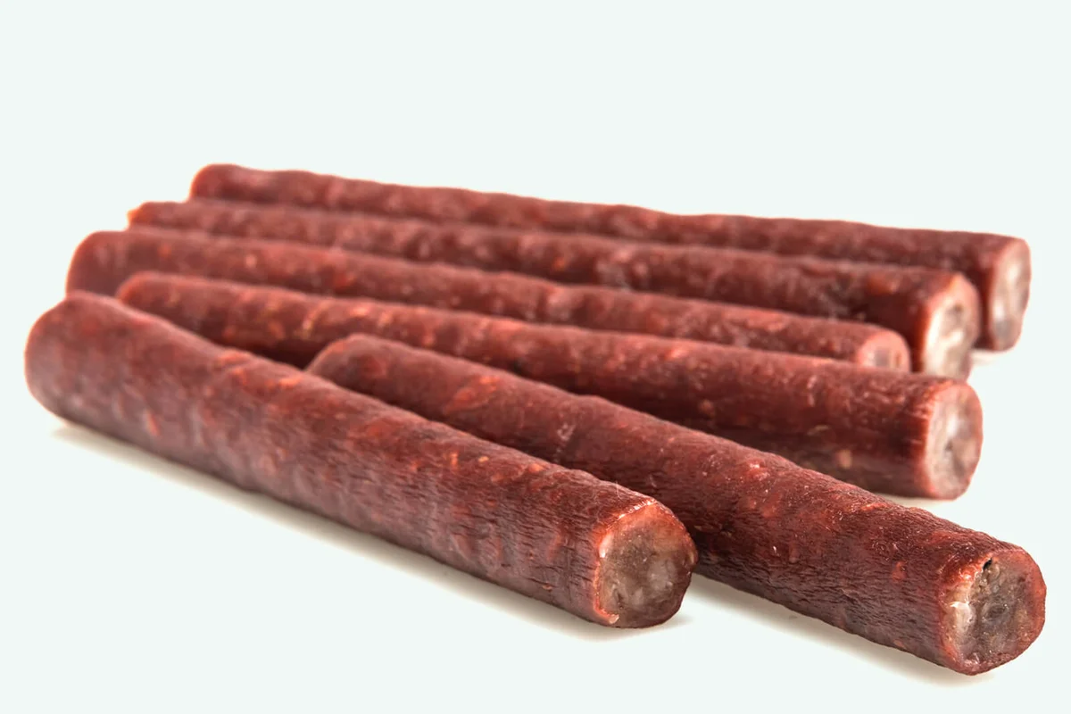 Pieces of beef jerky