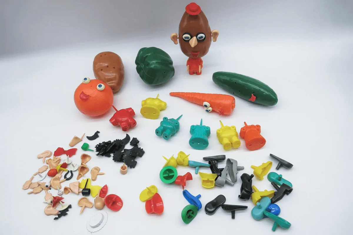 1950's Original Mr. Potato Head & Friends - Pepper Carrot Cucumber Orange