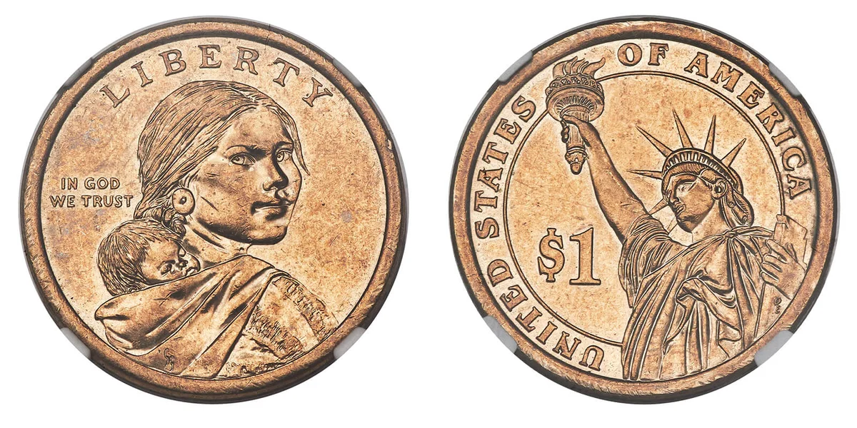2014-D Sacagawea Dollar and Presidential Dollar Mule