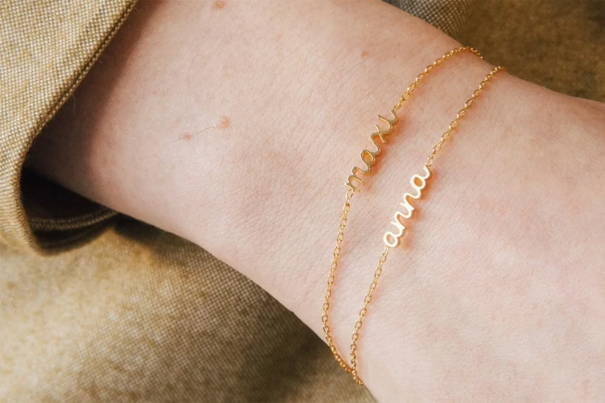 14K Gold Name Bracelet