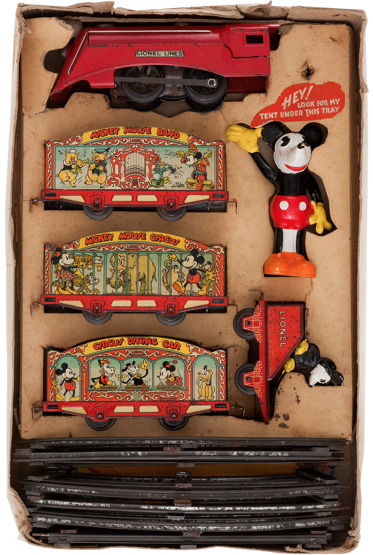 Lionel Pre-War Mickey Mouse Circus Train Set