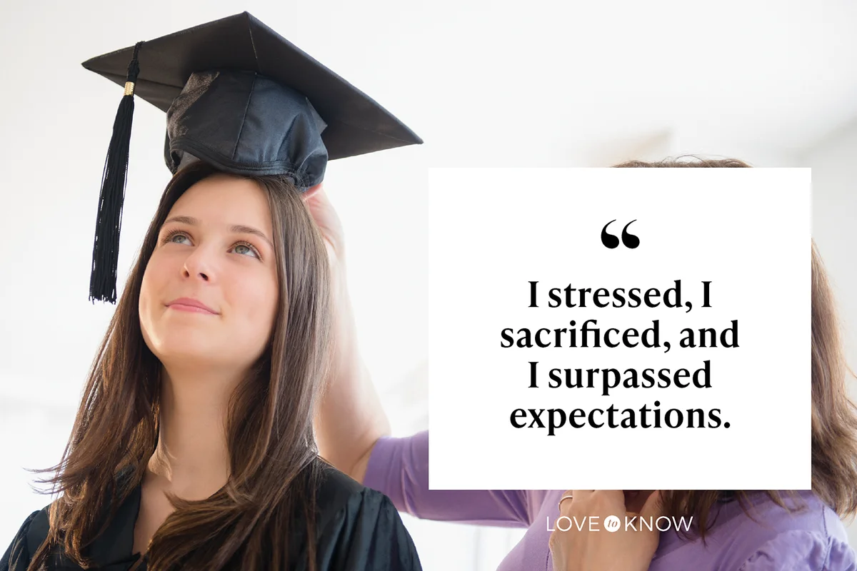 Teenage girl getting ready for graduation ceremony