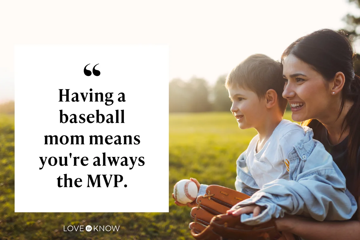 Mother and son playing catch