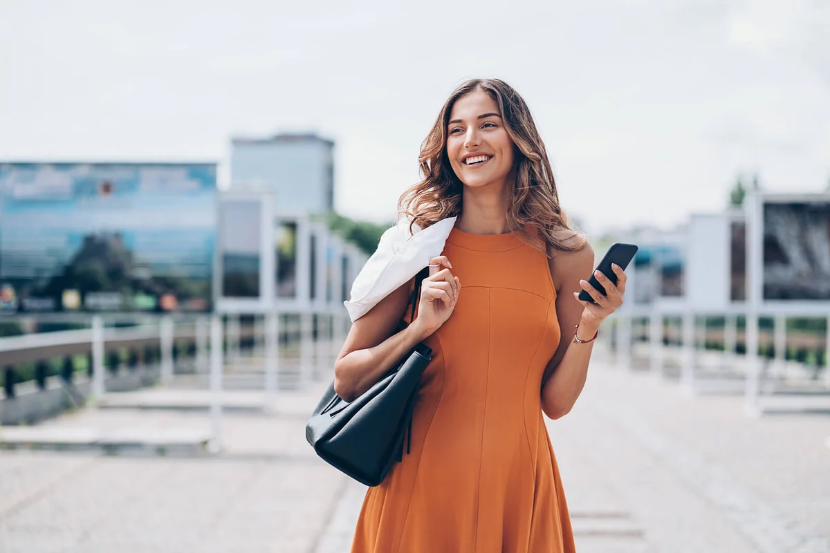Attractive woman in the city