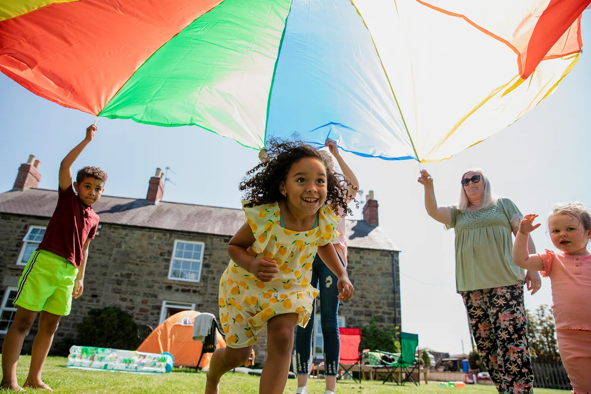Parachute Games on a Sunny Day