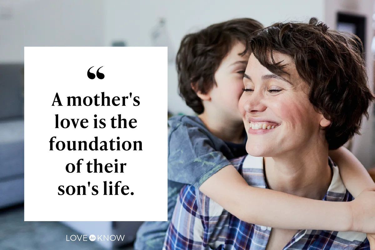 Mother and son at home