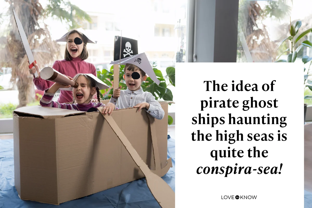 Children playing pirates roleplay game at home