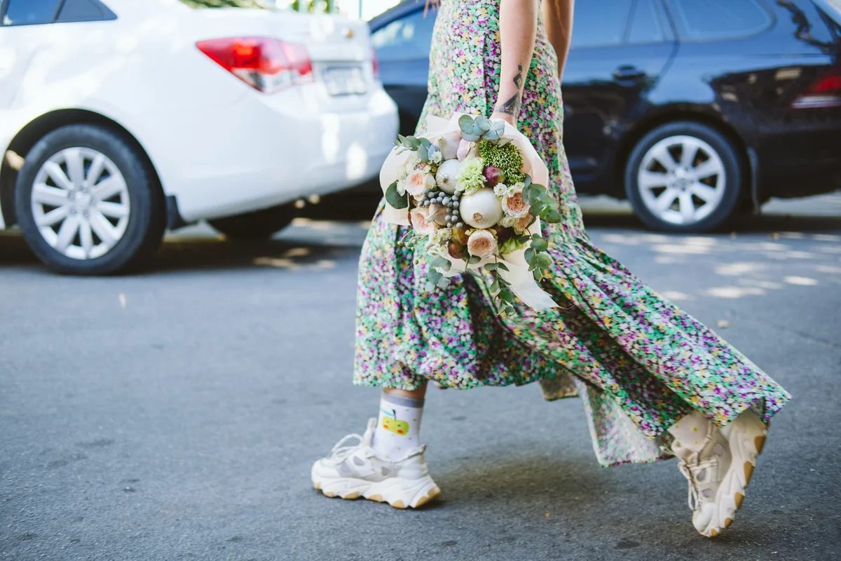 bride in non-traditional clothing