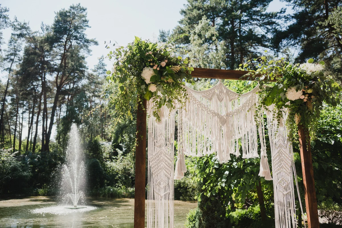 macrame wedding arch