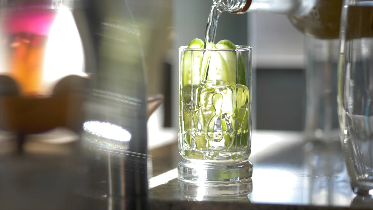 Cucumber and elderflower fizz