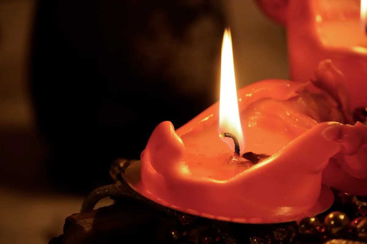 Red Burning Candle