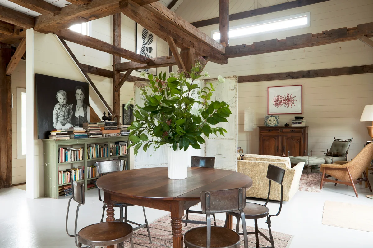 Converted barn with diy room divider