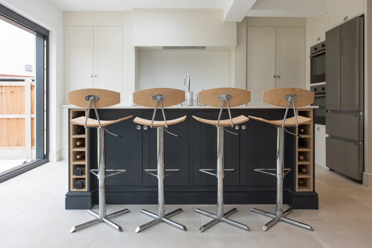 A general interior view of a fitted kitchen