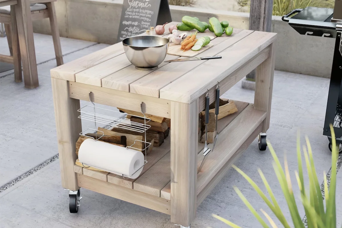 kitchen island rolling grill