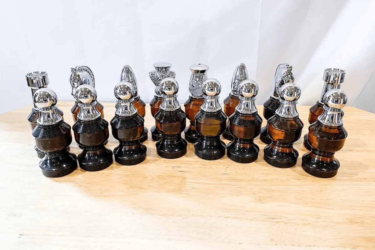 Avon Chess Set Vintage Aftershave Bottles