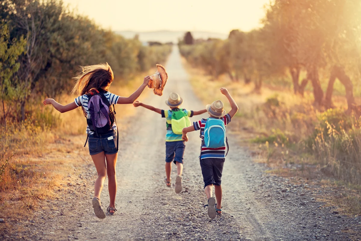 Kids running on last day of school