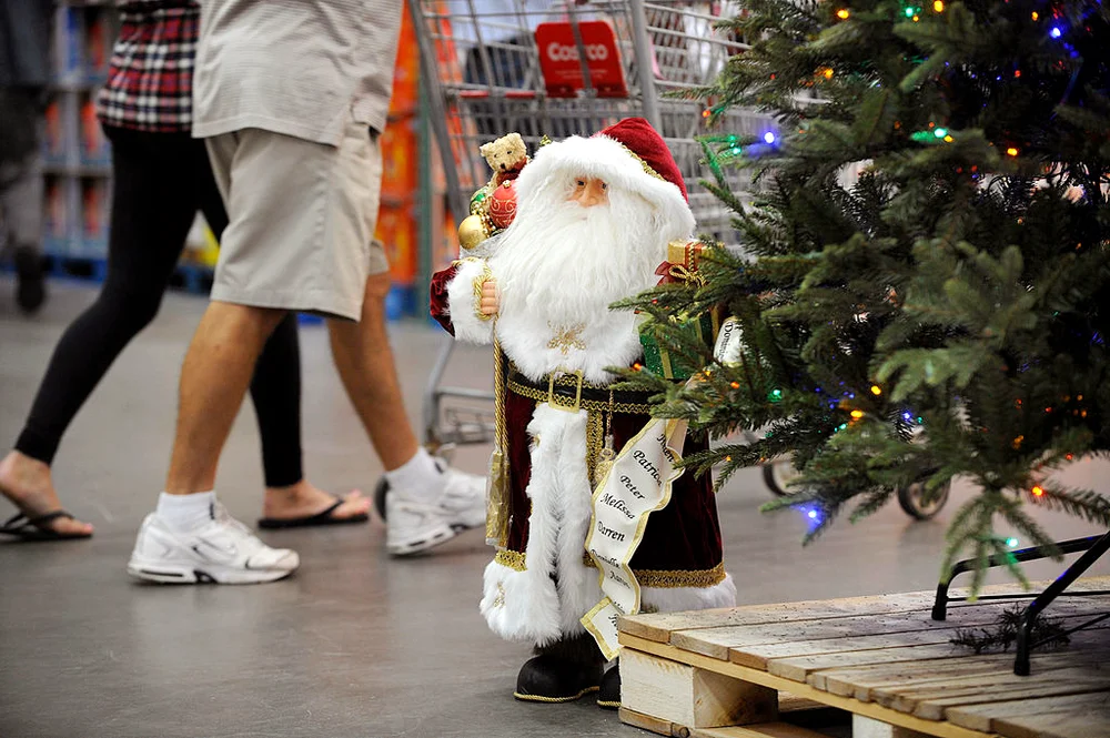Christmas display at Costco