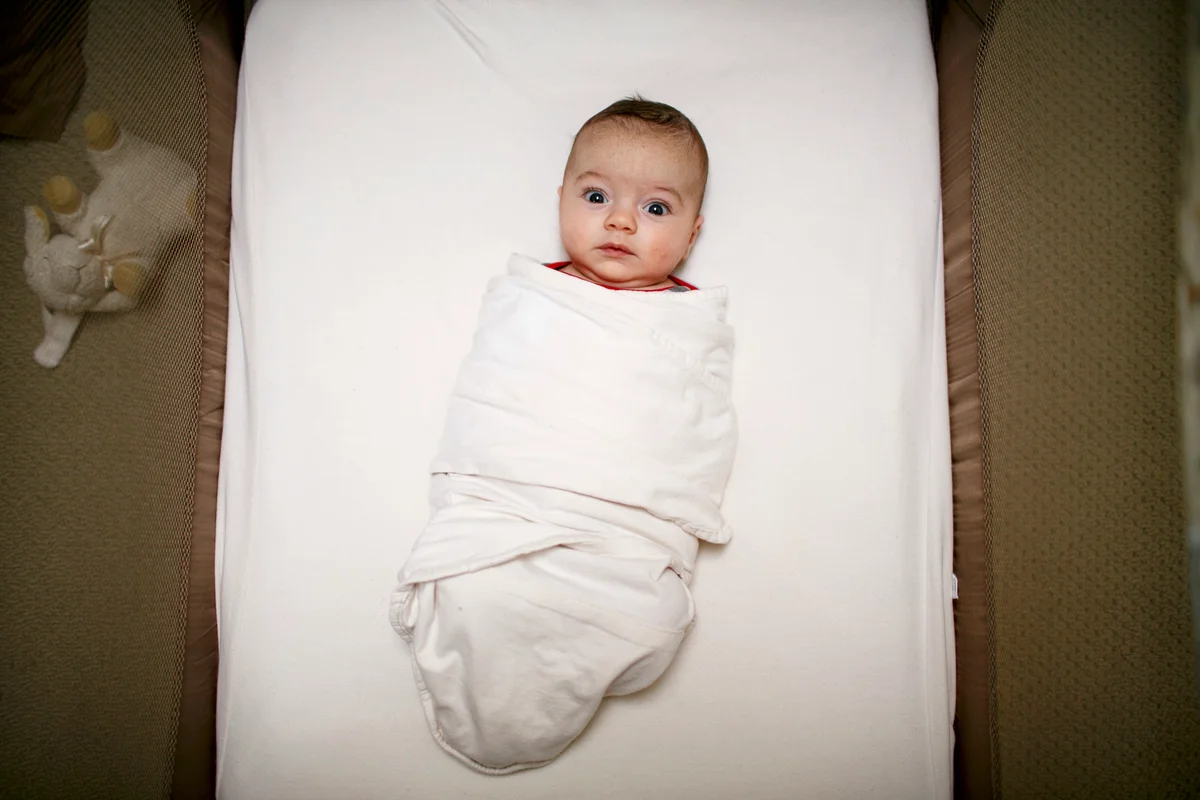 swaddled baby