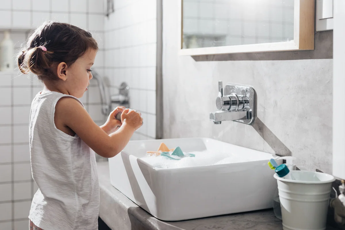Playing in the Bathroom