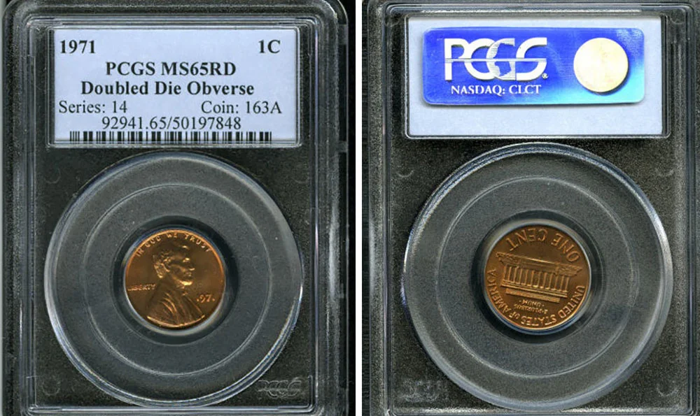 1971 1C Doubled Die MS65 Red PCGS