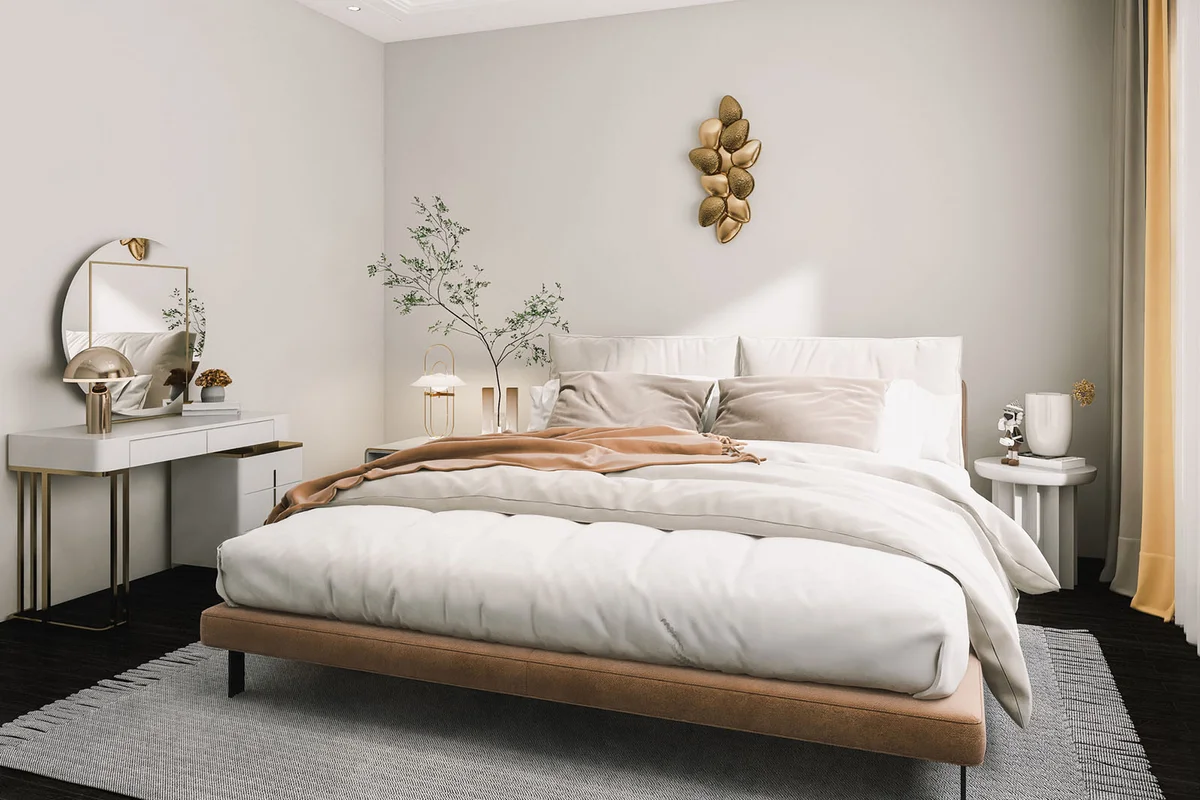 Modern indoor bedroom background