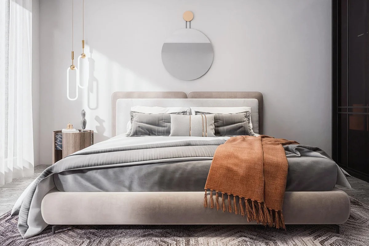 Modern indoor bedroom