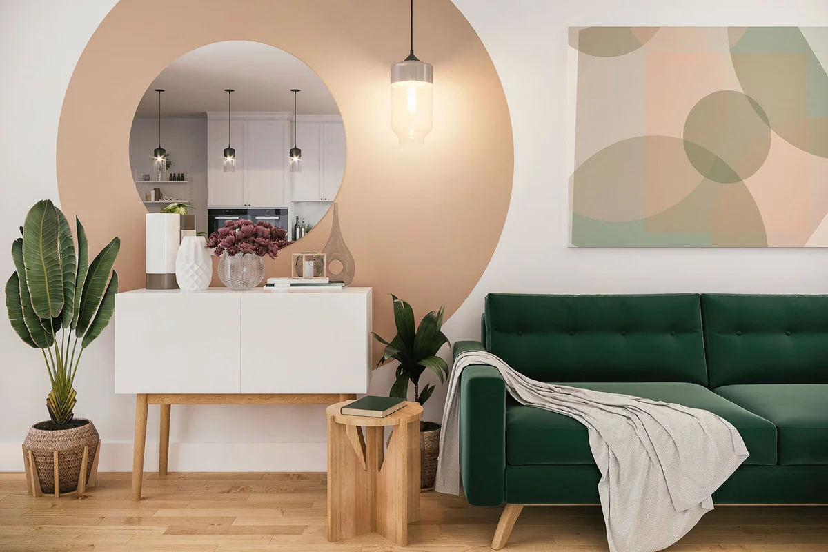 Small, colorful living room