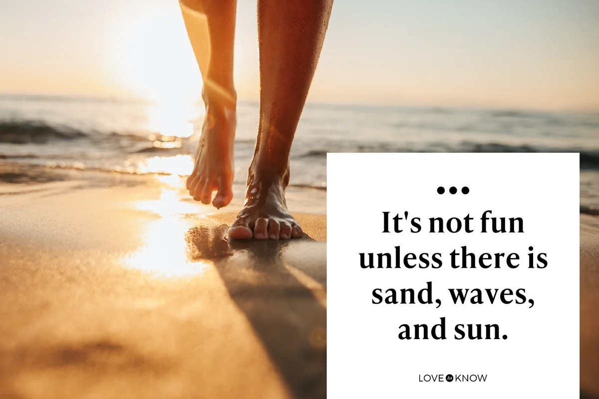 Steps on the golden sand