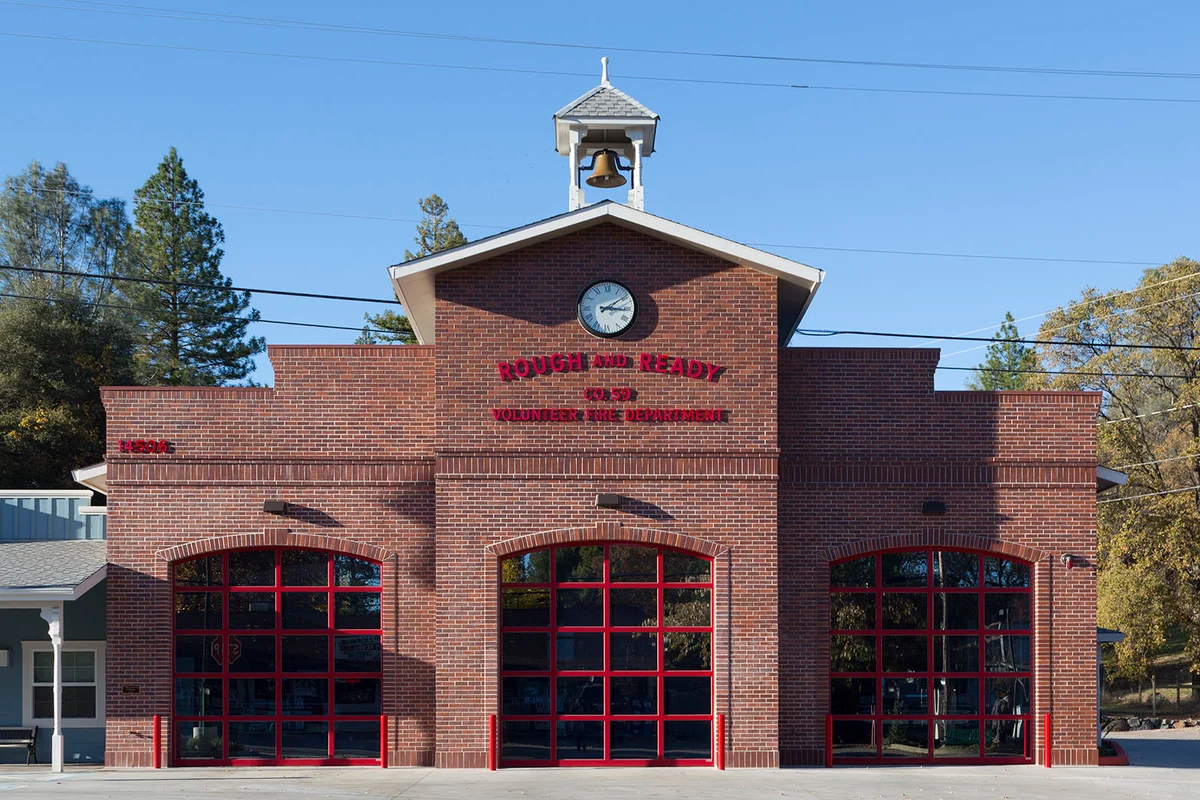 Firehouse in Rough and Ready, a small settlement near Grass Valley, California