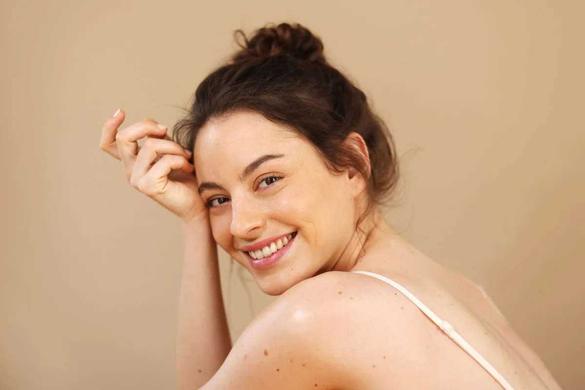 Portrait of a brunette beautiful woman
