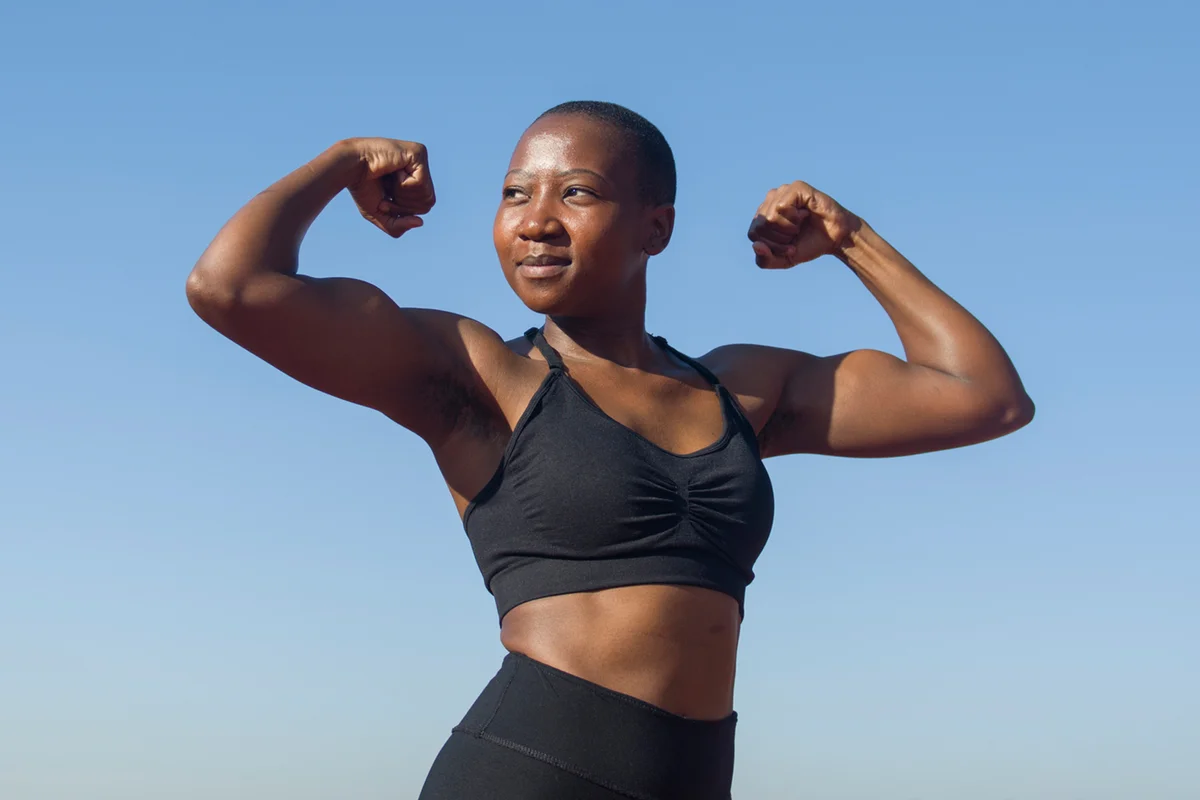 Black woman in fitness