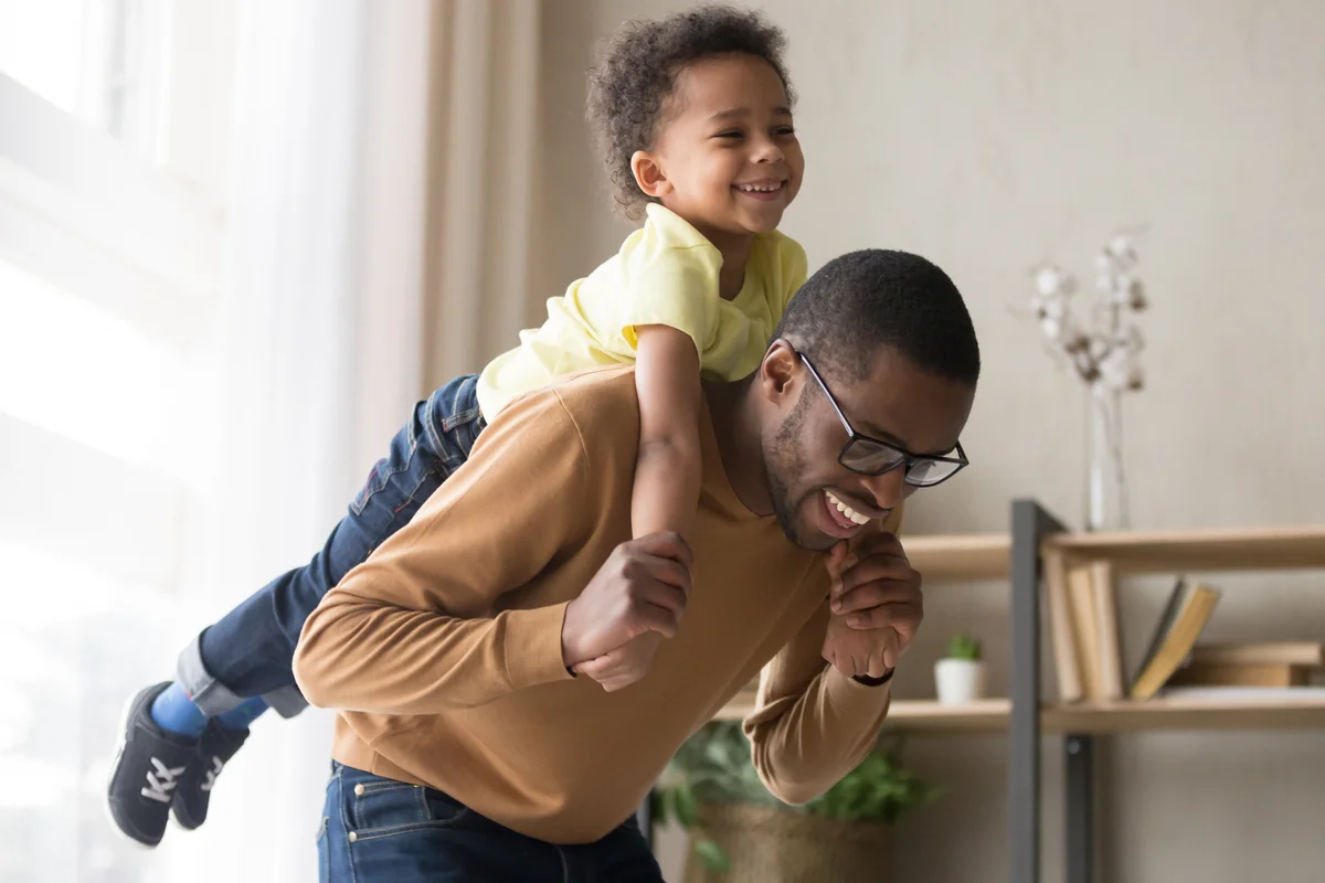 dad and toddler son