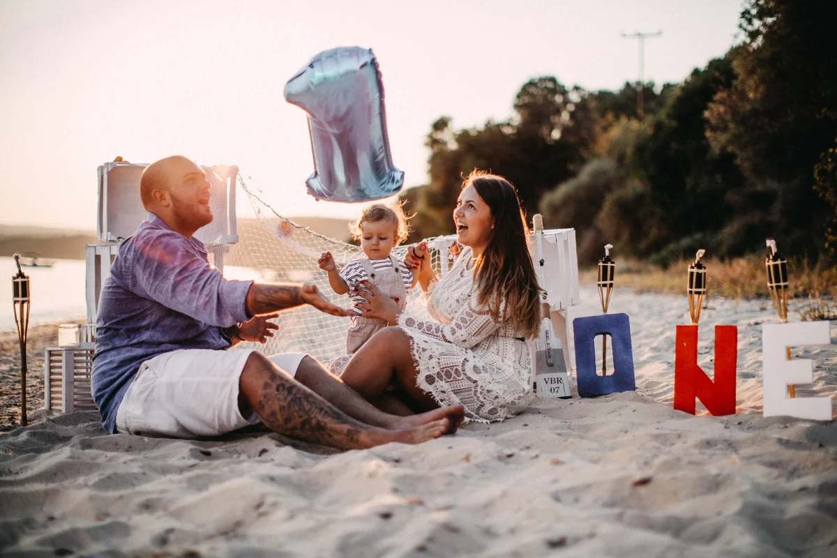 family party at beach