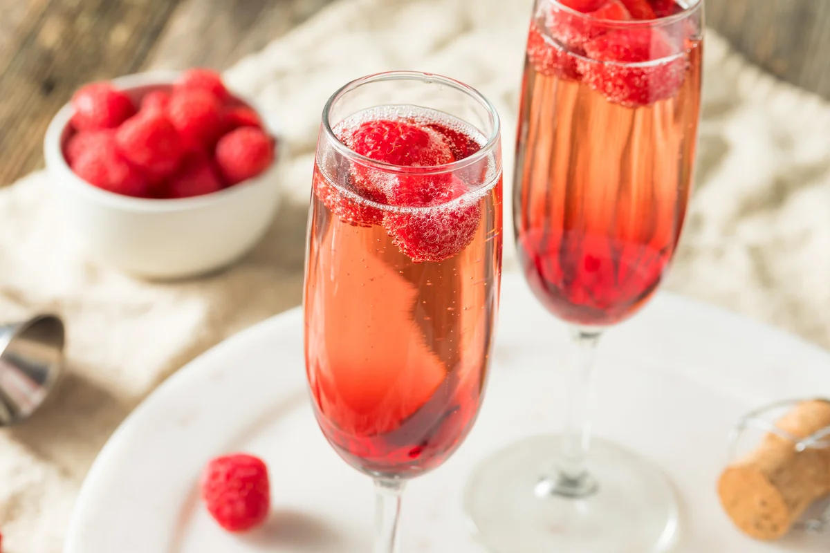 sparkling pink mocktail