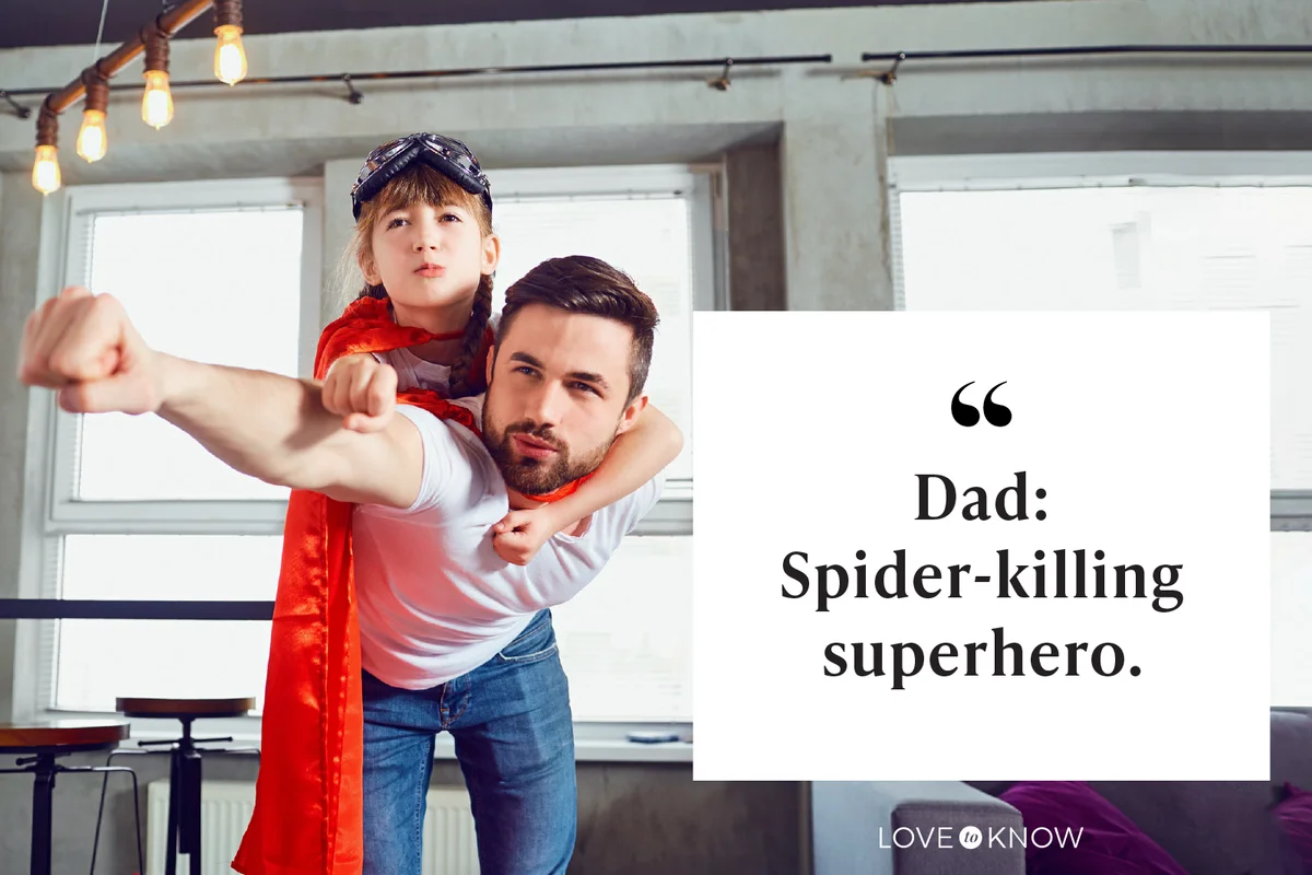 Father and daughter kid in suits super hero play in the room