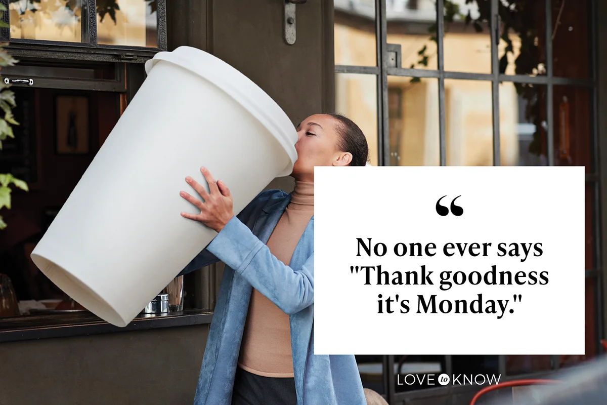 Woman drinking coffee from large disposable cup