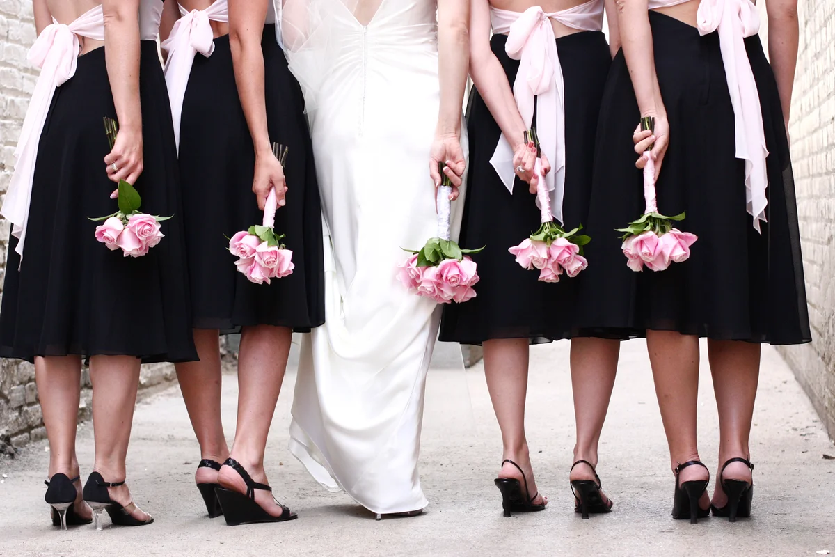 bridal party at wedding