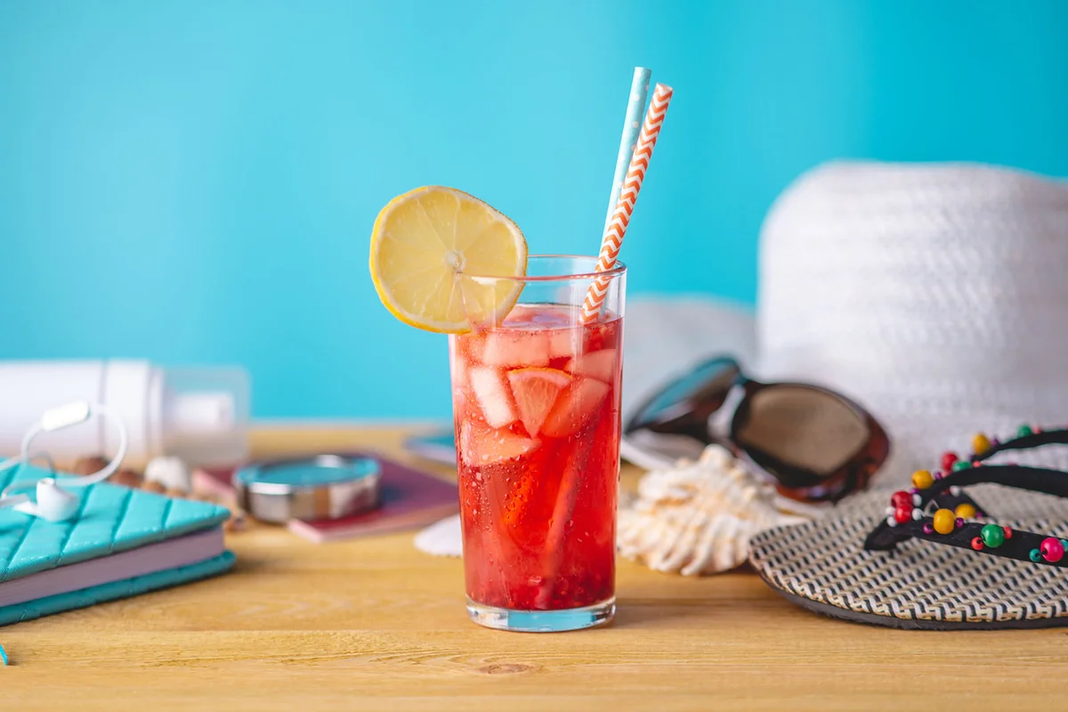 vacations accessories and drink