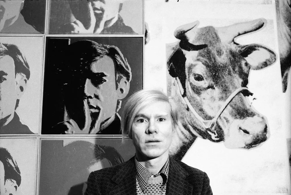 Andy Warhol at his May 1971 retrospective at the Whitney Museum of American Art, New York. (Photo by Jack Mitchell/Getty Images)