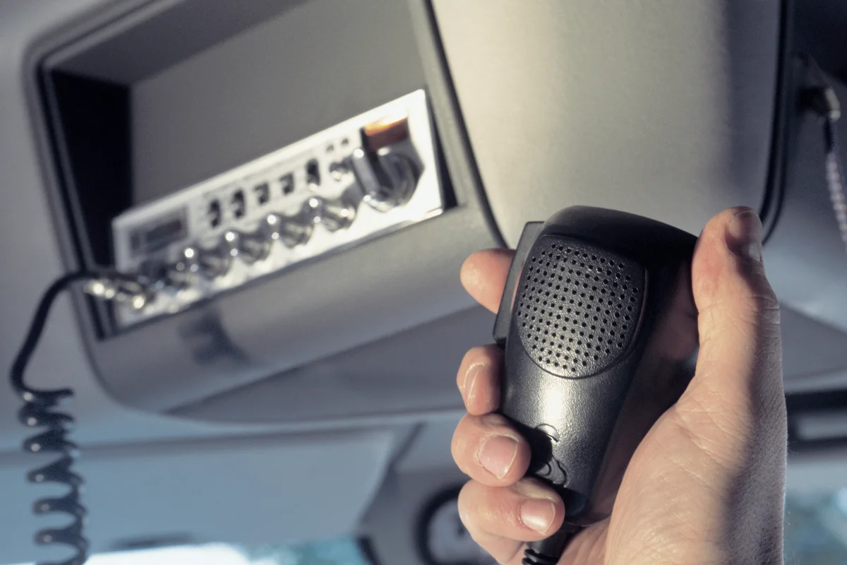 CB radio inside truck