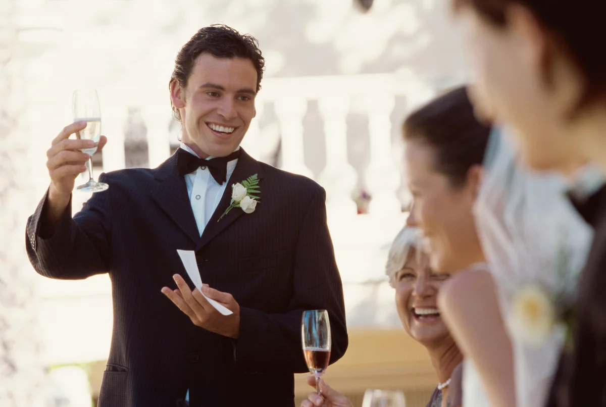 Best man giving a speech
