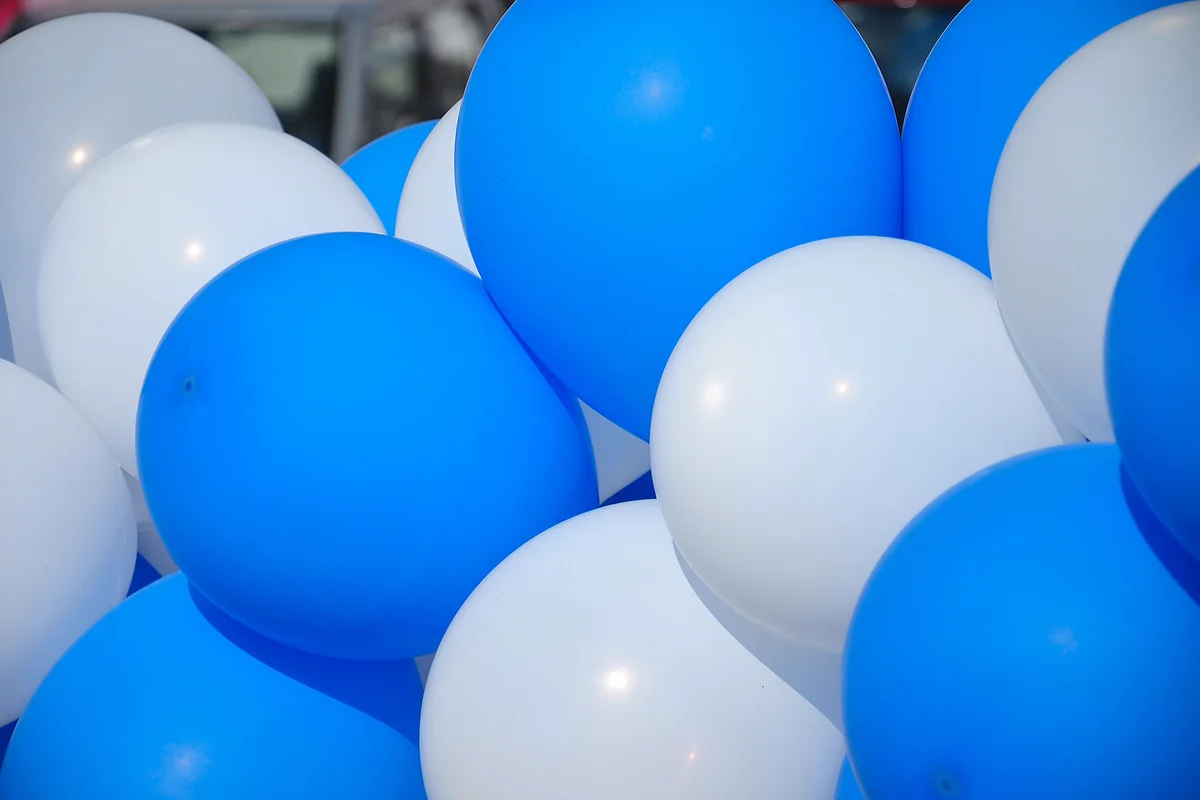 Colored balloons at a local market