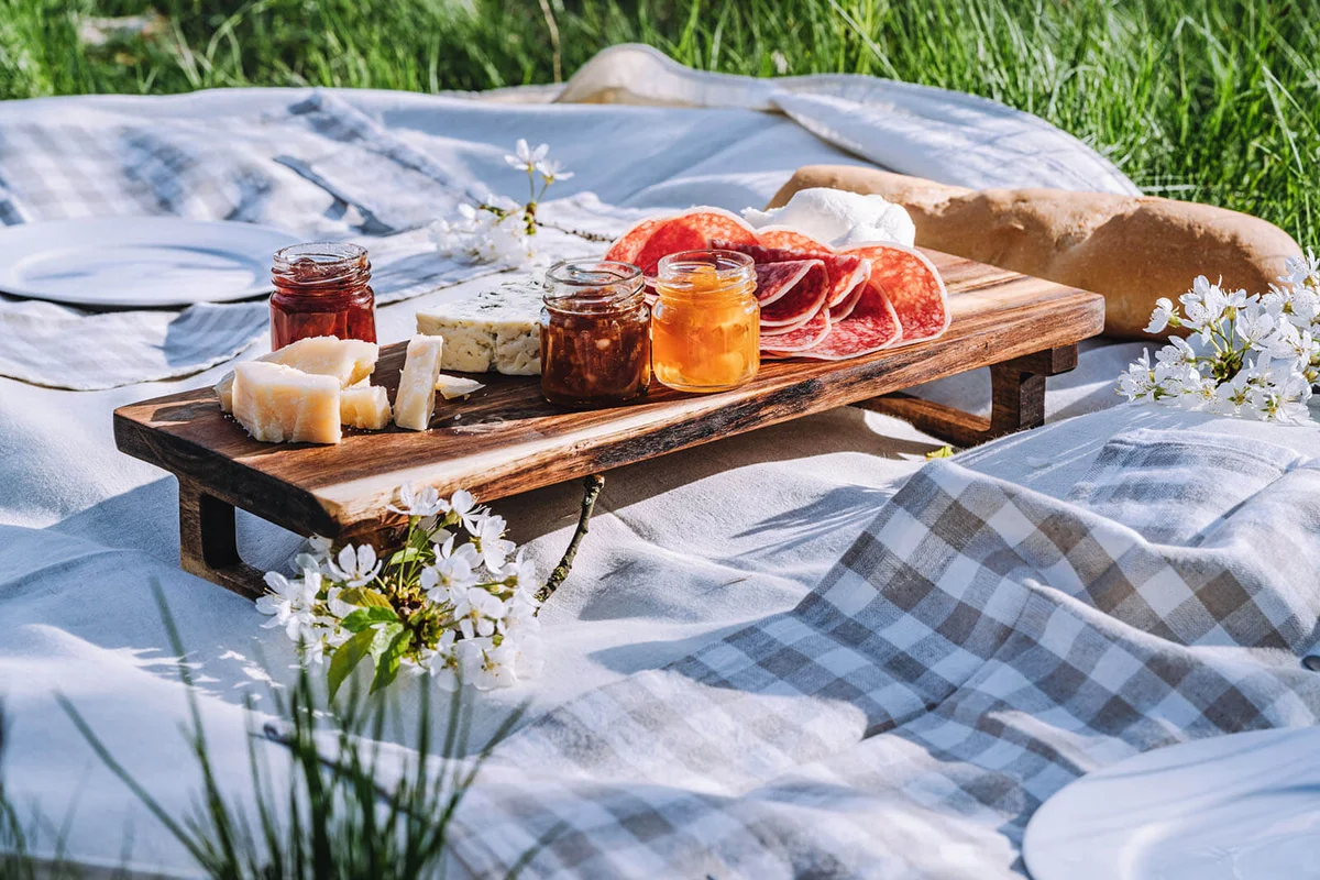 Romantic spring picnic