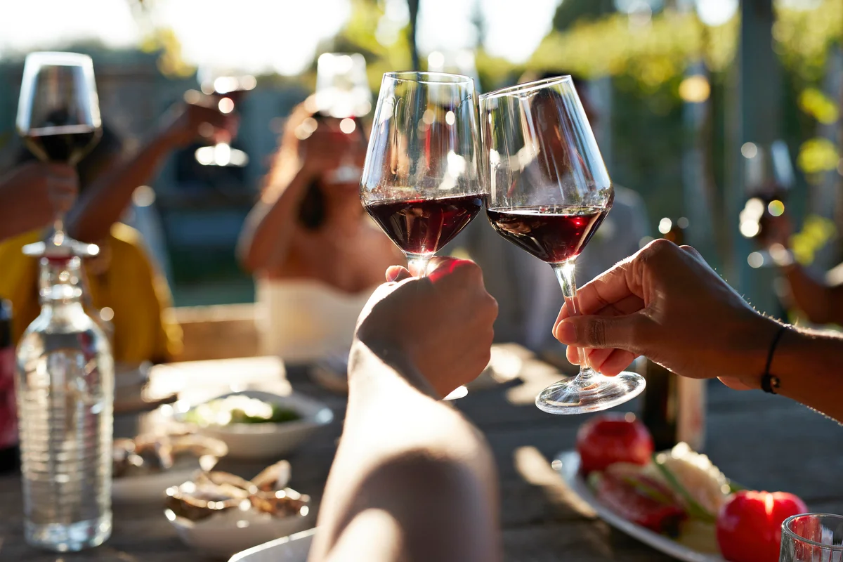 red wine toast
